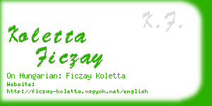 koletta ficzay business card